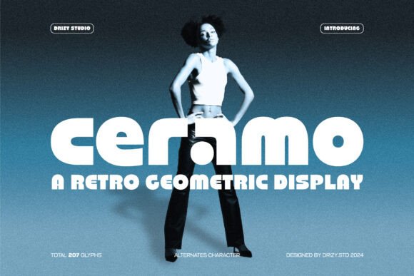 Ceramo: The Retro Geometric Typeface for Bold Brands