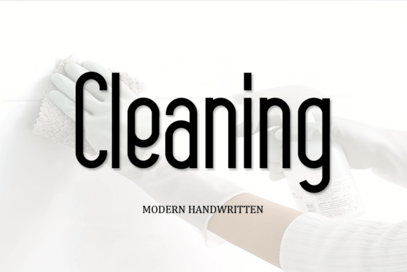 Cleaning Font for Modern Brand Identity
