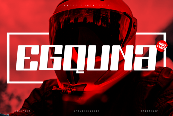 Egquna Typeface for Bold Sports Branding