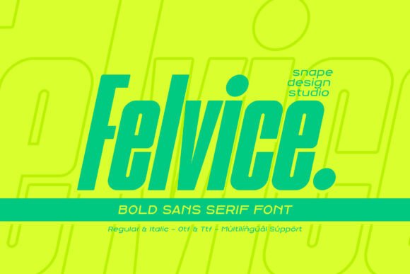 Felvice: A Bold Sans Serif Typeface for Modern Web Design