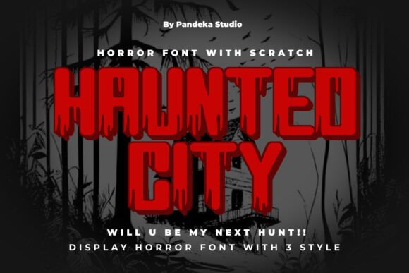 Haunted City Font for Spooky Maker Designs
