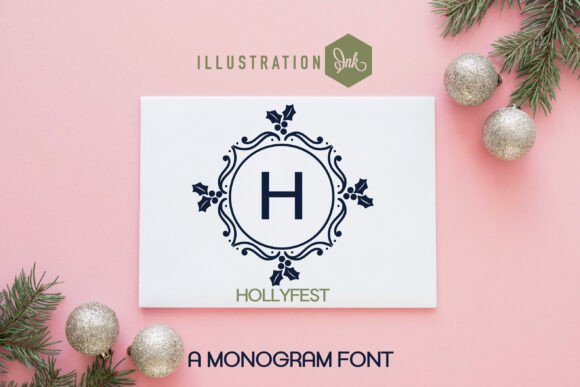 Hollyfest Monogram: The Perfect Handcrafted Font for Crafters