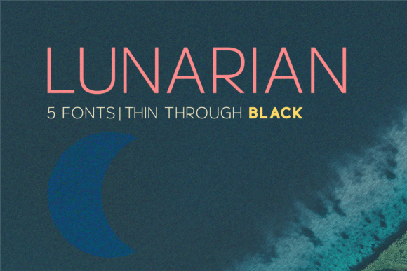 Lunarian Family Typeface for Editorial Design
