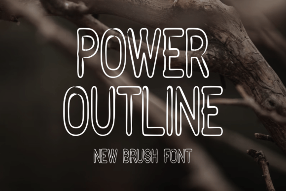 Power Outline Typeface for Modern Branding