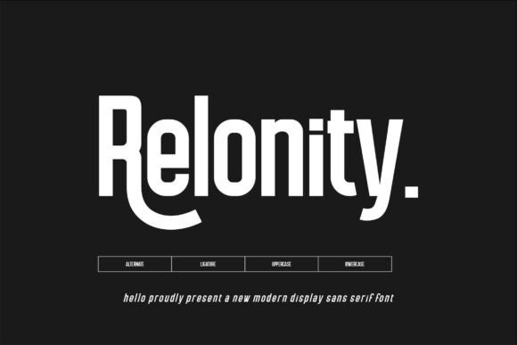 Relonity Font for Modern Web Design