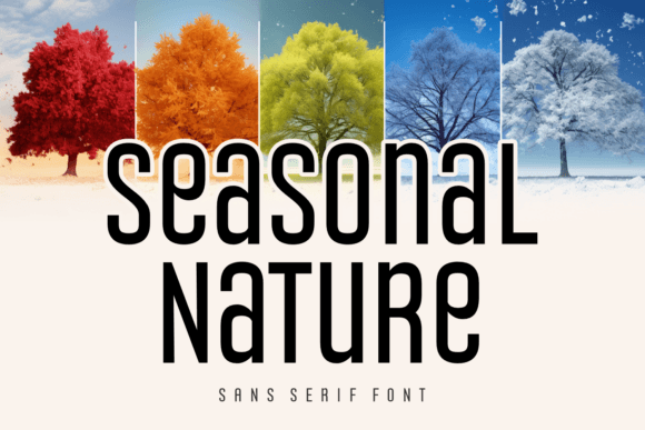 Seasonal Nature Font: A Playful Script for Creative Designers