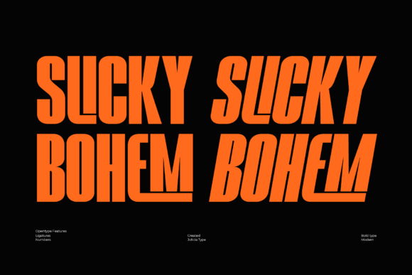 Slicky Bohem Font for Bold Craft Branding