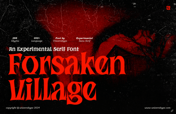 Ut Forsaken Village Typeface for Editorial Design